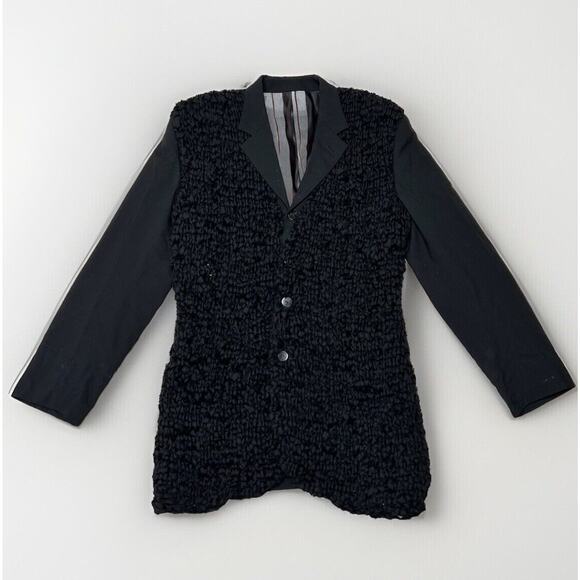 Jean Paul Gaultier Homme Ruffle Knit Blazer Men’s 48 Vintage 90s Archive JPG